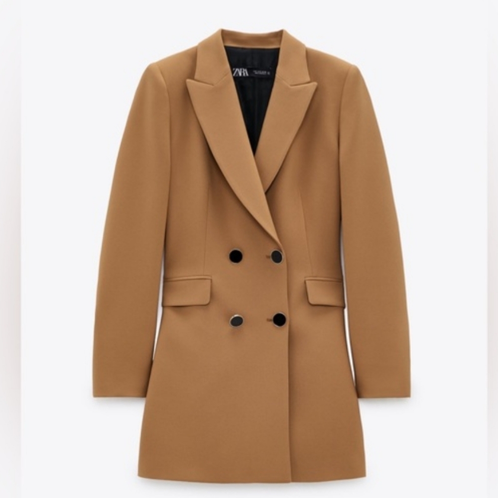 Zara double breasted long blazer size S - Picture 14 of 16
